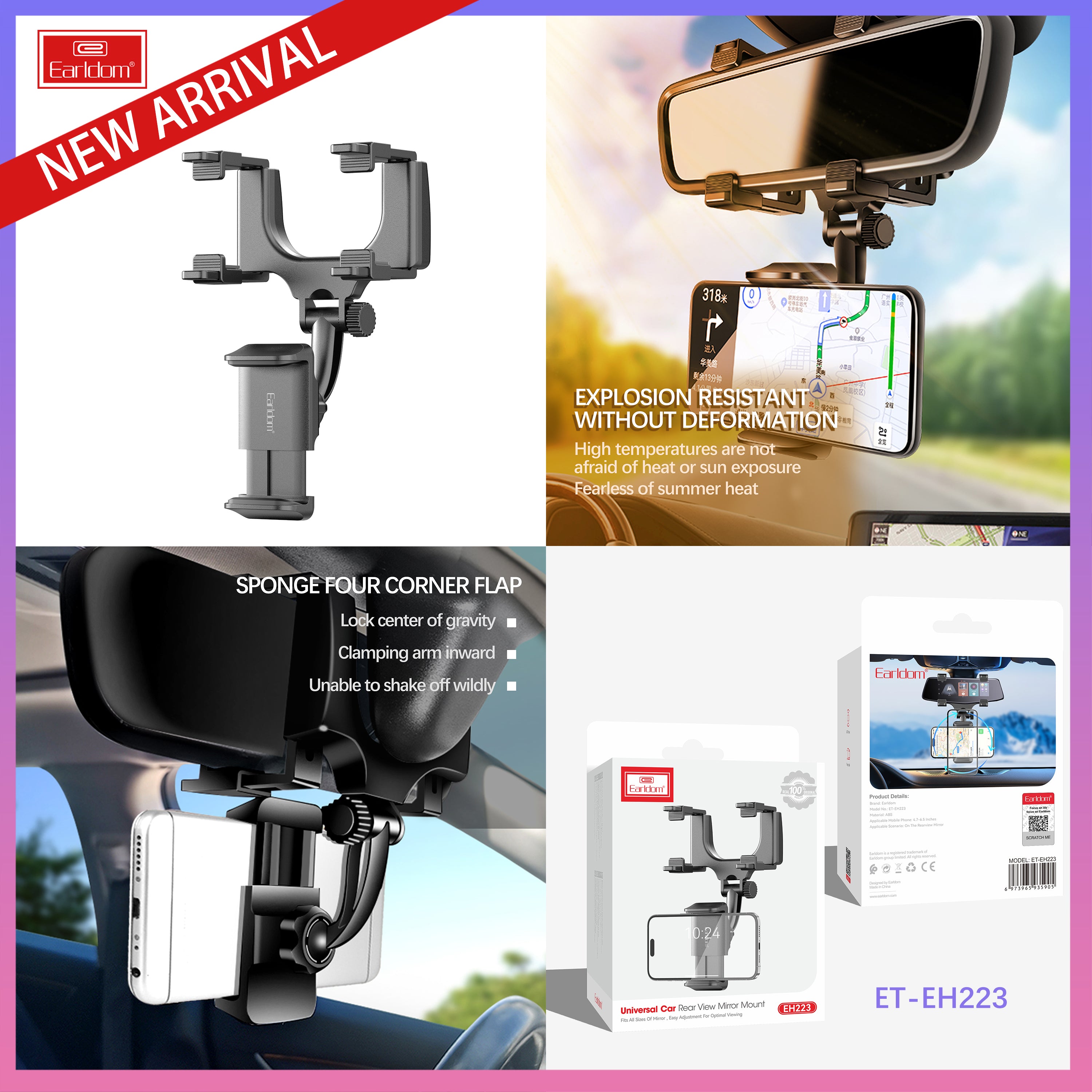 Universal Car Rear View Mirror Mount EH223 Universal Car Rear View Mirror Mount EH223